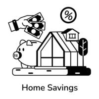 Trendy Home Savings vector