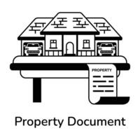 Trendy Property Document vector