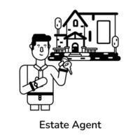 Trendy Estate Agent vector