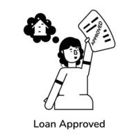 Trendy Loan Approved vector