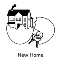 Trendy New Home vector