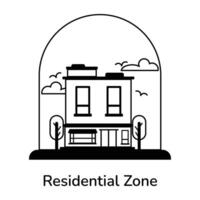 Trendy Residential Zone vector