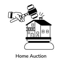 Trendy Home Auction vector