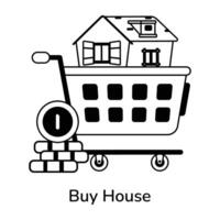 Trendy Buy House vector