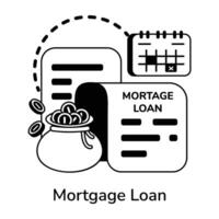 Trendy Mortgage Loan vector