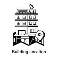 Trendy Building Location vector