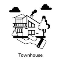 Trendy Townhouse Concepts vector