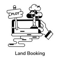 Trendy Land Booking vector