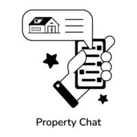 Trendy Property Chat vector