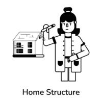 de moda hogar estructura vector