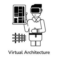 Trendy Virtual Architecture vector