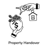 Trendy Property Handover vector