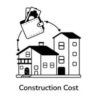 Trendy Construction Cost vector