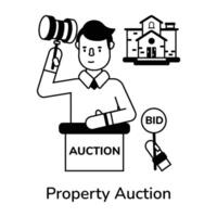 Trendy Property Auction vector