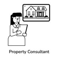 Trendy Property Consultant vector