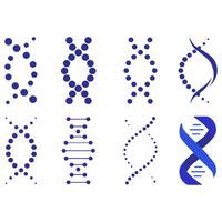 DNA Icons set illustration vector