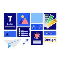 Web design, web development concept. Web design, app design, coding and creating websites. vector