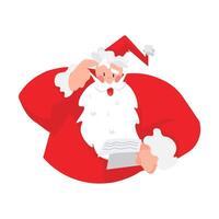 Navidad dibujos animados Papa Noel claus personaje. ilustración vector