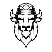 Buffalo Soldier Outline Version vector