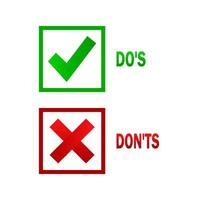 Do and don't. illustration vector