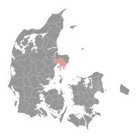 Syddjurs Municipality map, administrative division of Denmark. illustration. vector