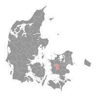 soro municipio mapa, administrativo división de Dinamarca. ilustración. vector