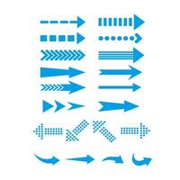 This is an illustration of different types of arrows. vector