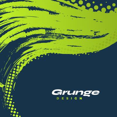 Blue and Green Gradient Brush Background with Halftone Effect. Sport Background with Grunge Style. Scratch and Texture Elements For Design