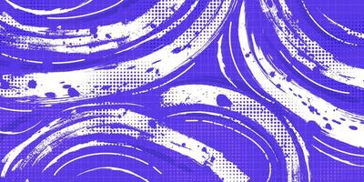Abstract Brush Background with White and Purple Brush Texture and Halftone Effect. Retro Grunge Background for Banner or Poster Design vector