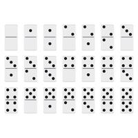 dominoes full set isolated on white background. Artistic design of dominoes. illustration vector