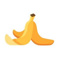 Banana peel icon flat design pop art illustration. vector
