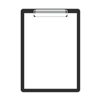 Black clipboard with blank white sheet. illustration vector
