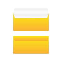 envelope. Golden open envelope isolated on background. Realistic layout. illustration vector