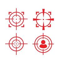 target icon, Reticle Icon, Focus icon in flat design vector