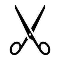 Black scissor icon flat style vector