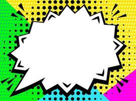 Comic on Pop Art Dotted Background vector