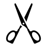 Black scissor icon flat style vector