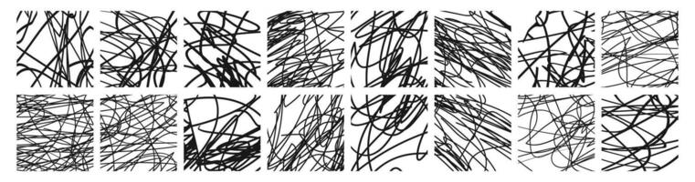 Abstract line background set black color vector