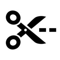 Black scissor icon flat style vector