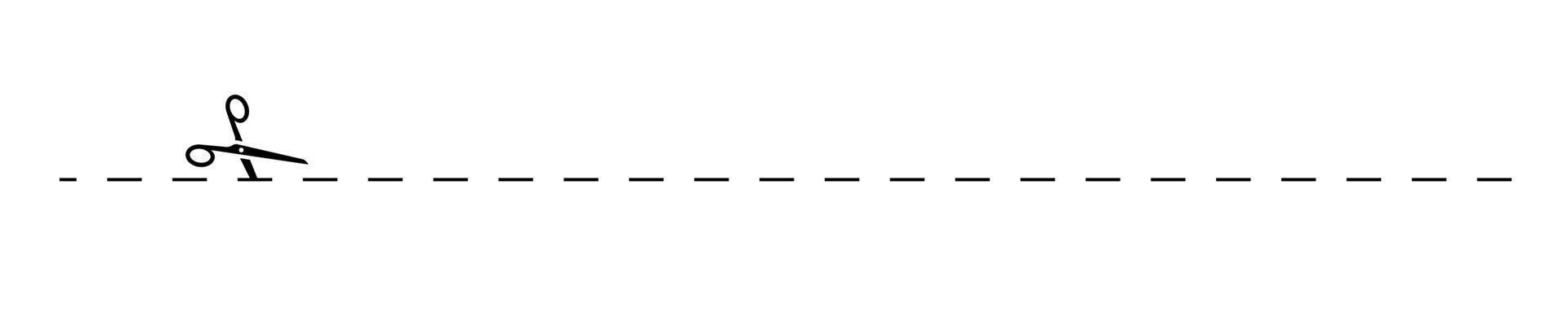 Simplistic scissor line black color