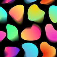 Vibrant Liquid Shapes Pattern vector