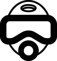 a diving mask with a black hose attached to it vector