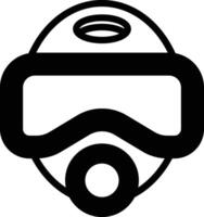 a diving mask with a black hose attached to it vector