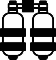 Oxygen tank for diving vector
