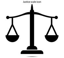 Justice scale icon vector