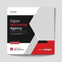 Marketing Agency Social Media Post, Digital Marketing Web Banner, Corporate Square Flyer Template banner vector