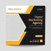 Marketing Agency Social Media Post, Digital Marketing Web Banner, Corporate Square Flyer Template banner vector