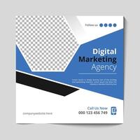 Marketing Agency Social Media Post, Digital Marketing Web Banner, Corporate Square Flyer Template banner vector