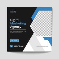 Marketing Agency Social Media Post, Digital Marketing Web Banner, Corporate Square Flyer Template banner vector