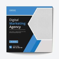 Marketing Agency Social Media Post, Digital Marketing Web Banner, Corporate Square Flyer Template banner vector